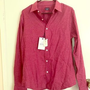 NWT brushed cotton button-down men’s slim medium
